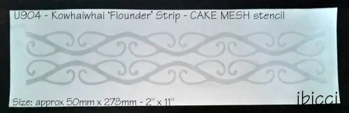ibicci Maori Kowhaiwhai 'Flounder' Cake Mesh Stencil